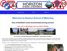 Tablet Screenshot of horizonschoolofmotoring.co.uk